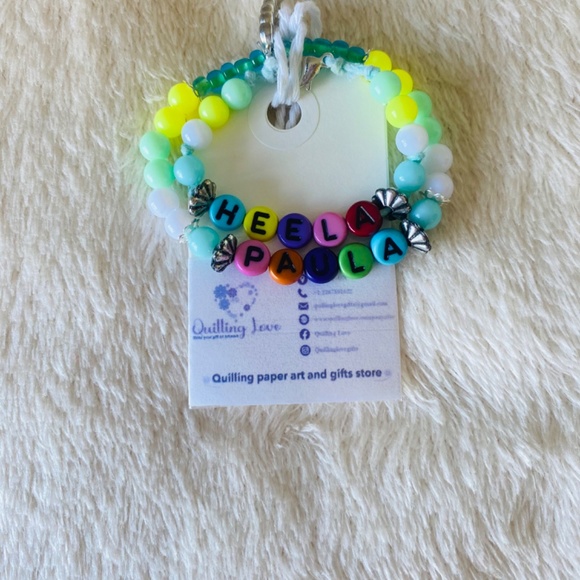 Quilling Love Mommy and little girl matching bracelets - Picture 3 of 6